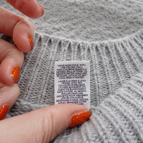 Melrose and Market Womens XXL Grey Fair Isle Crew Neck Knit Sweater NEW - Picture 10 of 12